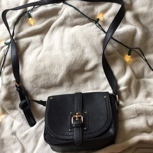 black handbag faux leather